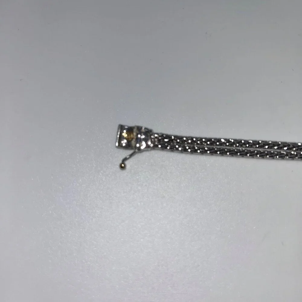John Medeiros 2-Strand Bracelet Rhodium-Plated Bracelet Champagne Crystal - Picture 12 of 15